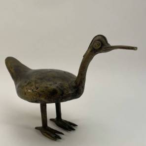 An African Duck Bronze Sculpture